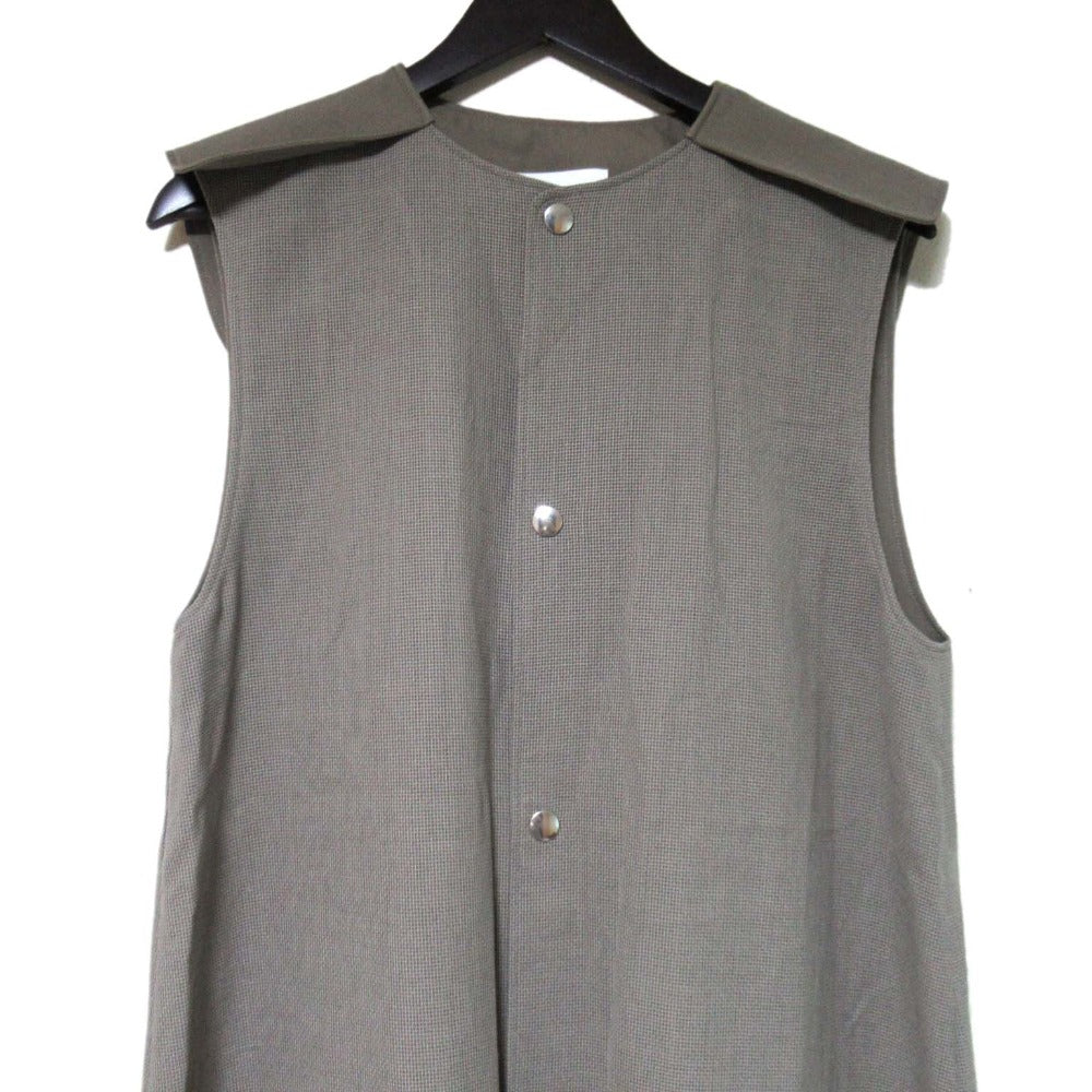 THE RERACS ウール リネン シルク ブレンド ロング ジレ ドレス