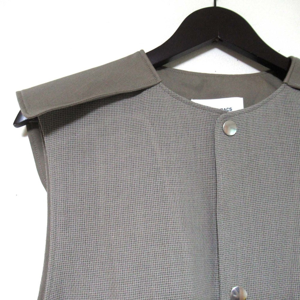 THE RERACS ウール リネン シルク ブレンド ロング ジレ ドレス