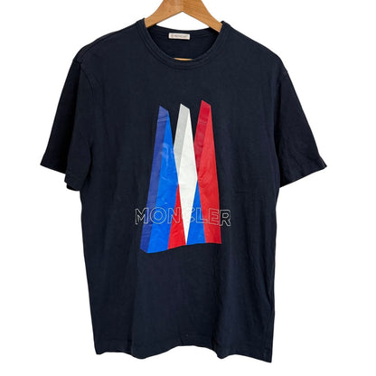 モンクレール コットンプリント半袖Tシャツ