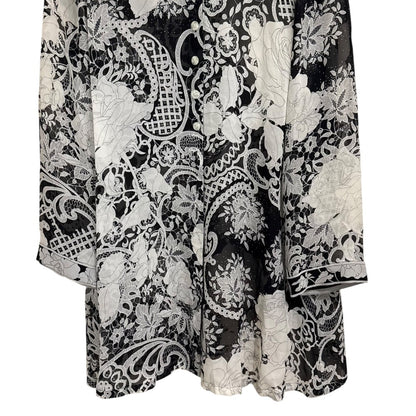 LEONARD FASHION シルク シアー チュニック ブラウス