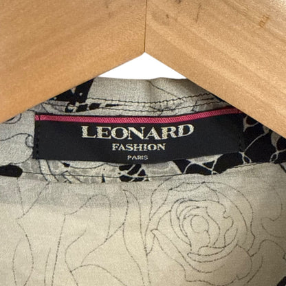 LEONARD FASHION シルク シアー チュニック ブラウス