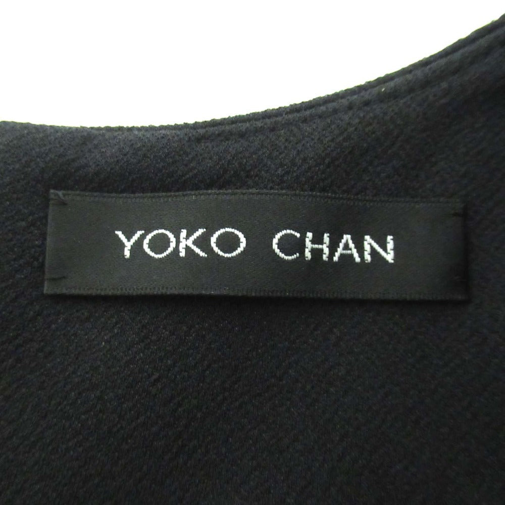 YOKO CHAN 膝丈 Vネック ノースリーブ ドレス