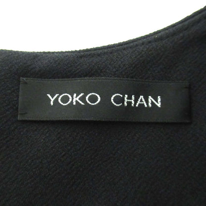 YOKO CHAN 膝丈 Vネック ノースリーブ ドレス