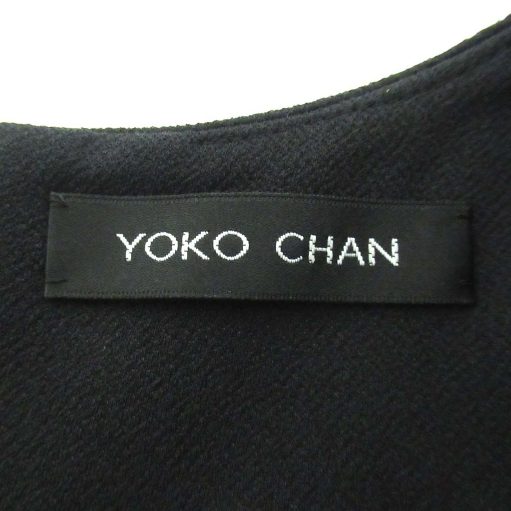 YOKO CHAN 膝丈 Vネック ノースリーブ ドレス
