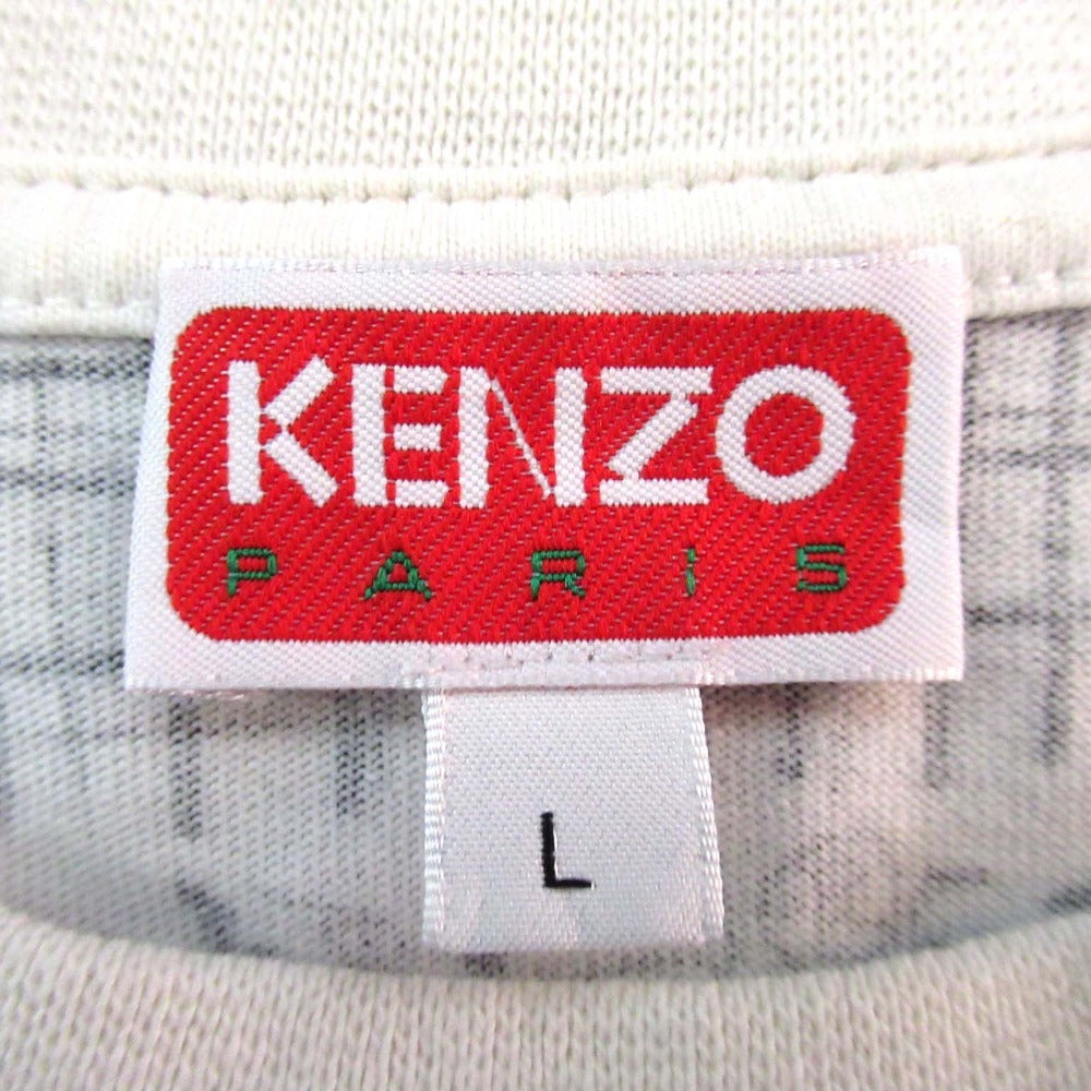 ケンゾー フラワーチェックプリントコットンTシャツ