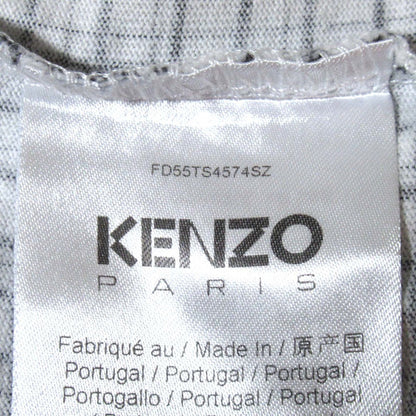 ケンゾー フラワーチェックプリントコットンTシャツ