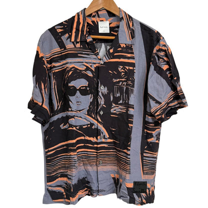 ポールスミス Cinema Screen SHIRT リネンブレンド半袖シャツ