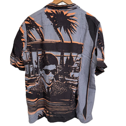 ポールスミス Cinema Screen SHIRT リネンブレンド半袖シャツ