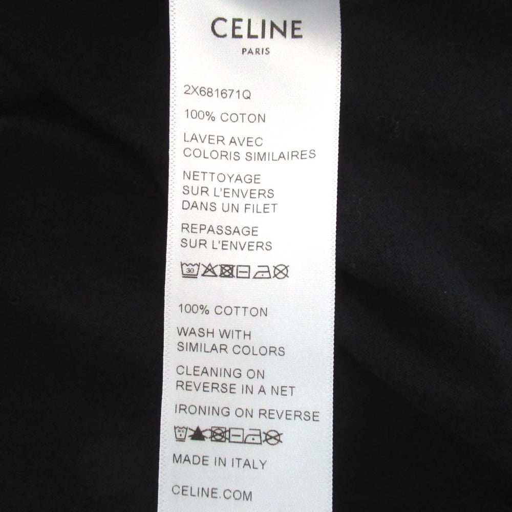 セリーヌ ロゴ プリント Tシャツ