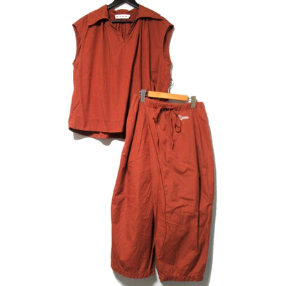 Marni ノースリーブ ブラウス ワイド パンツ セットアップ