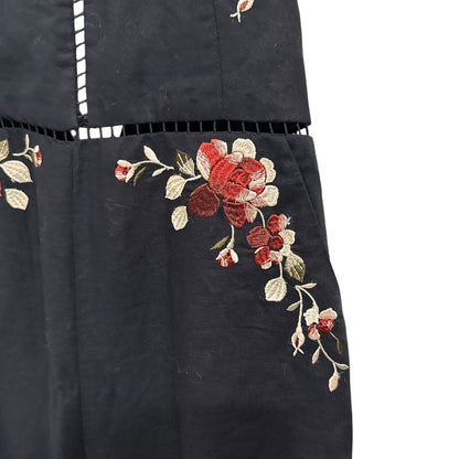 ZIMMERMANN 薔薇刺繍 リネンコットンオールインワン