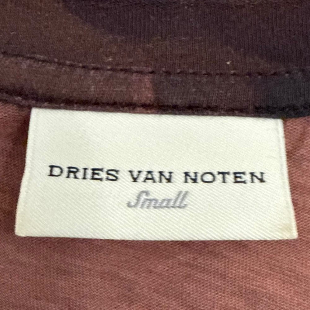 ドリスヴァンノッテン 迷彩 コットン 半袖VネックTシャツ