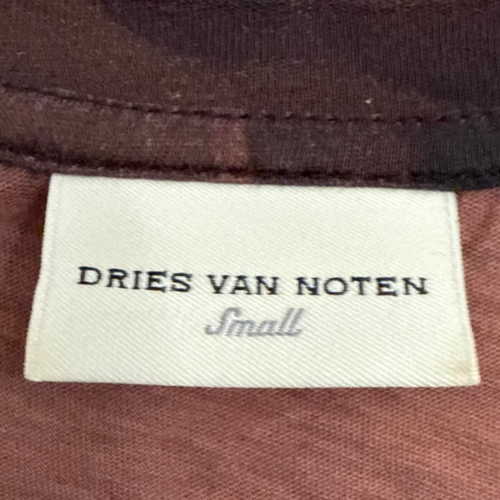 ドリスヴァンノッテン 迷彩 コットン 半袖VネックTシャツ