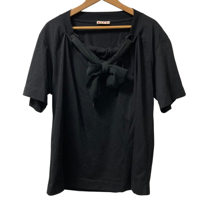 マルニ 襟リボン半袖Tシャツ
