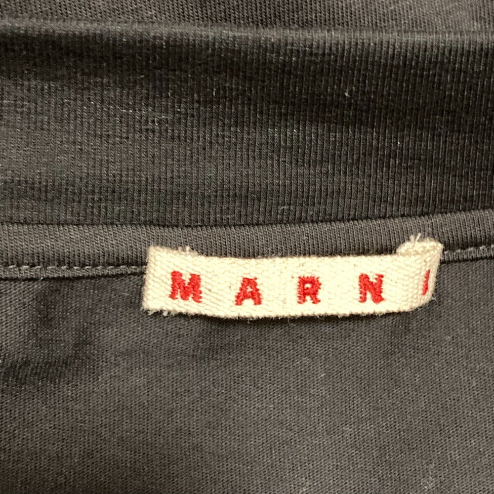 マルニ 襟リボン半袖Tシャツ