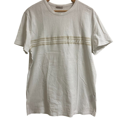 モンクレール フロッキーロゴプリント コットンTシャツ