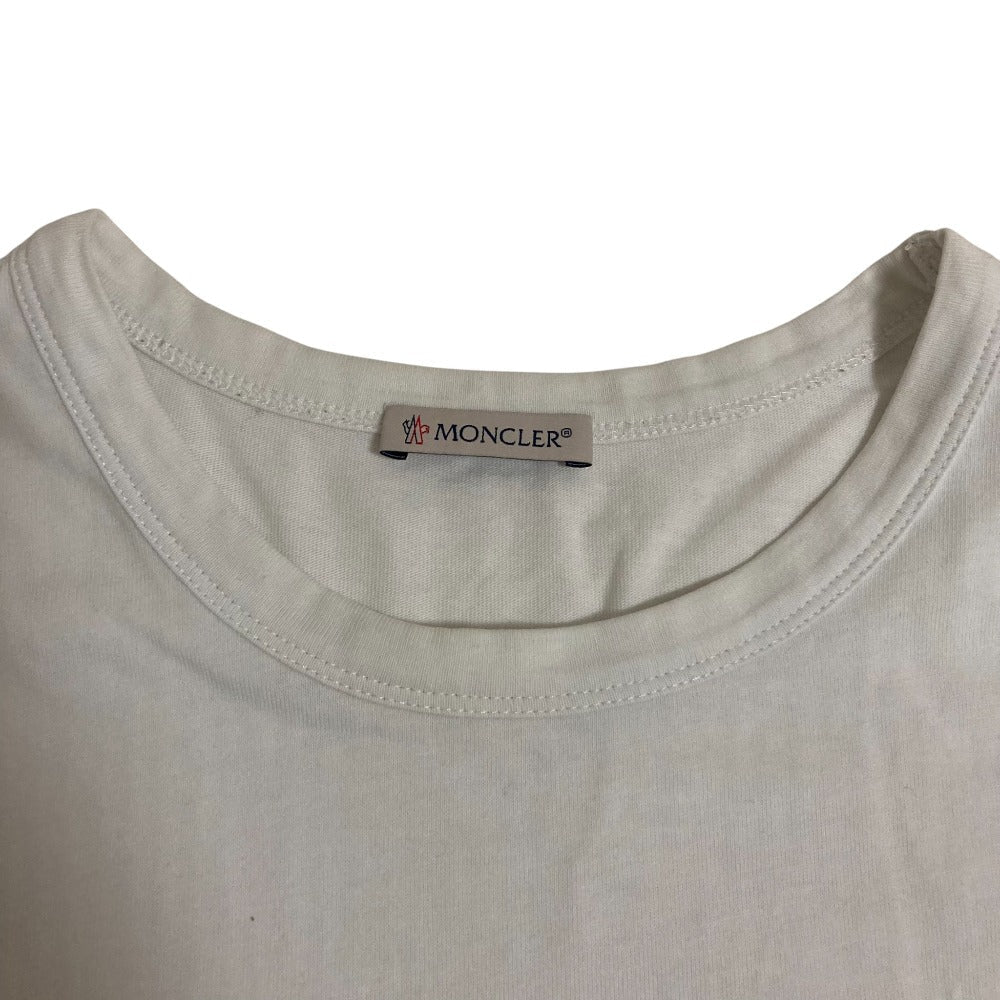 モンクレール フロッキーロゴプリント コットンTシャツ