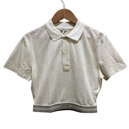 ロエベ シルクコットン 鹿の子クロップドポロシャツ