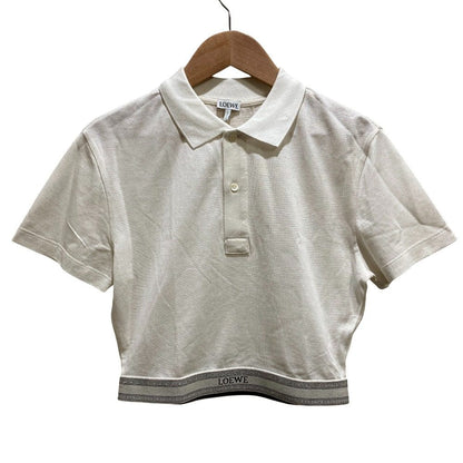 ロエベ シルクコットン 鹿の子クロップドポロシャツ