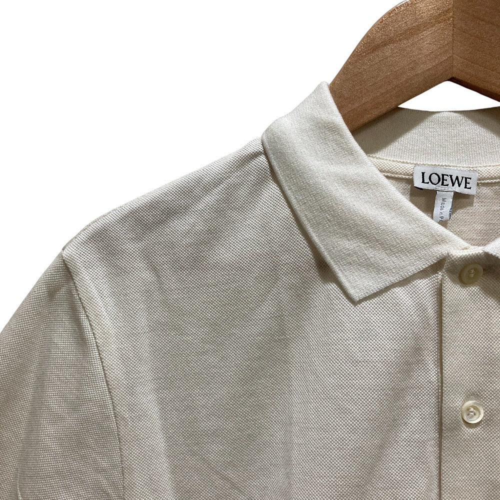ロエベ シルクコットン 鹿の子クロップドポロシャツ