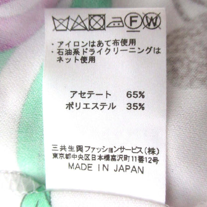 レオナールファッション フラワープリントカンカンストレッチノースリーブブラウス