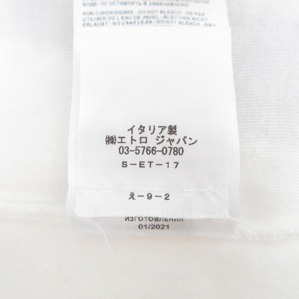 エトロ ベルベットロゴ コットンTシャツ