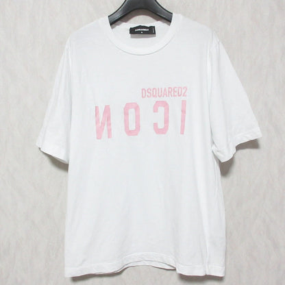 ディースクエアード ロゴプリント コットン 半袖Tシャツ
