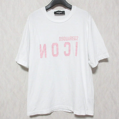 ディースクエアード ロゴプリント コットン 半袖Tシャツ