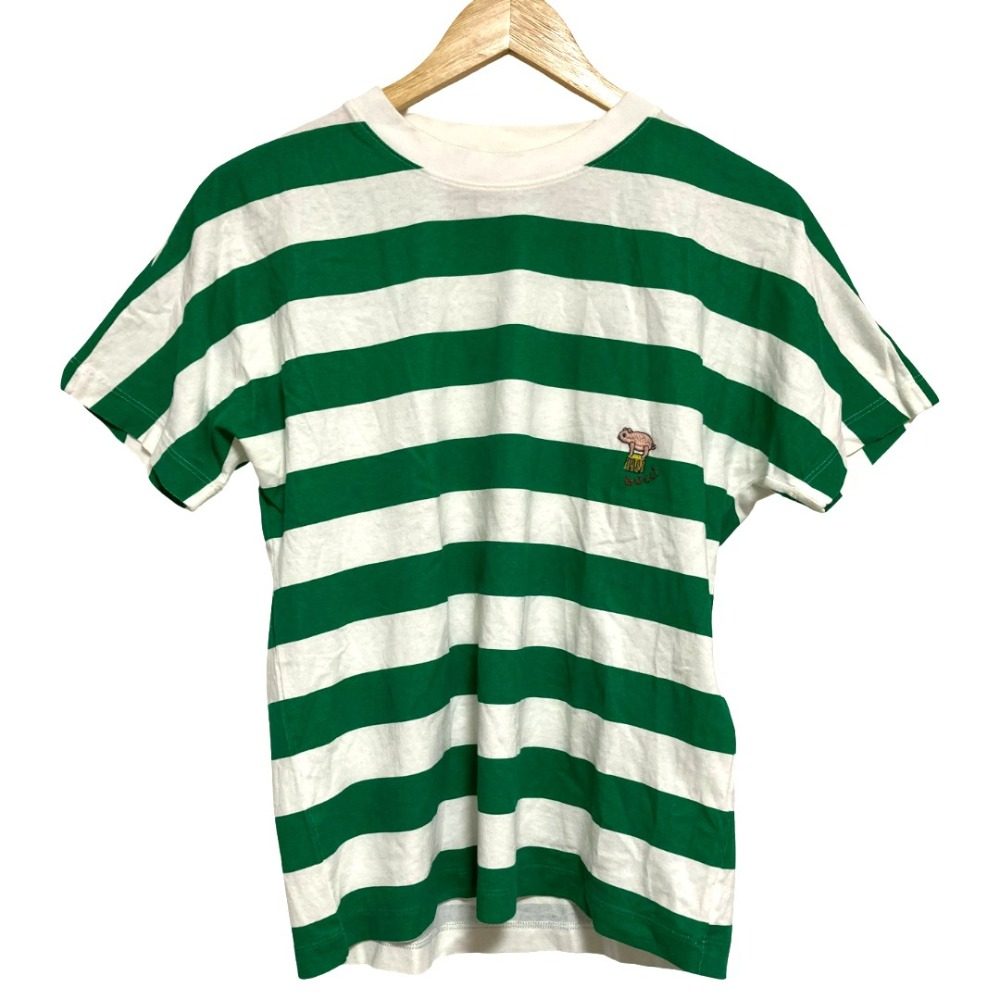 グッチ ピッグエンブロイダリーボーダーTシャツ