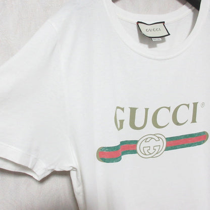 グッチ クラシックロゴ コットン Tシャツ