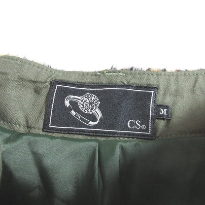 CS エコファー レオパード柄切替クロップドパンツ
