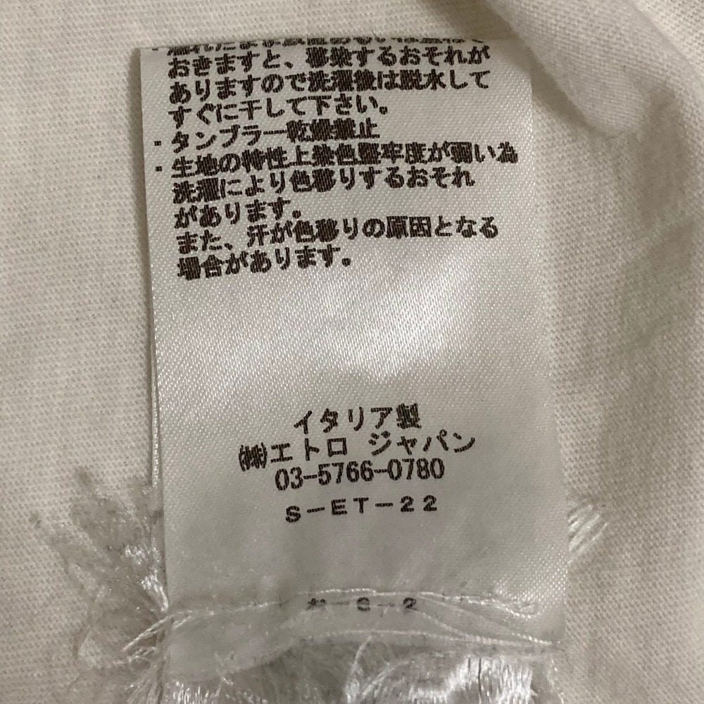 エトロ ロゴプリント コットン 半袖Tシャツ