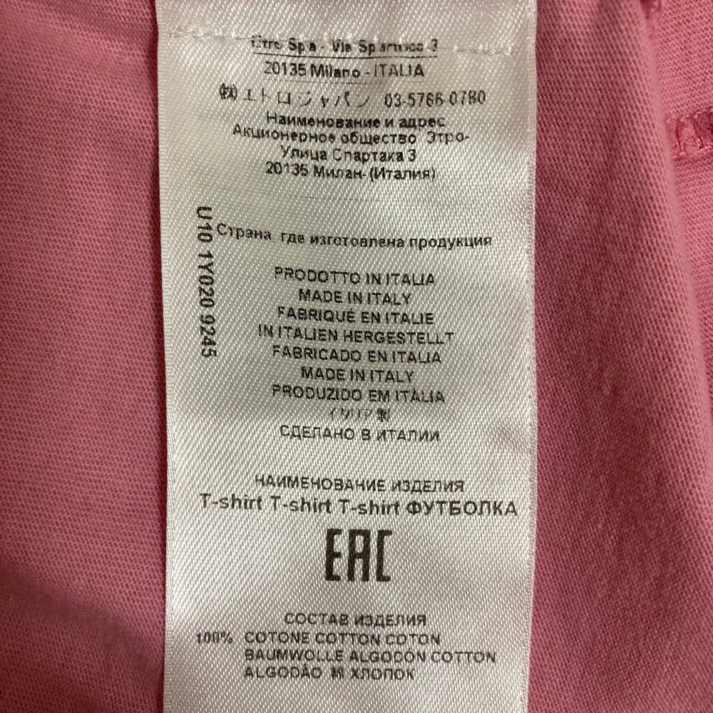 エトロ ペイズリー柄 半袖Tシャツ