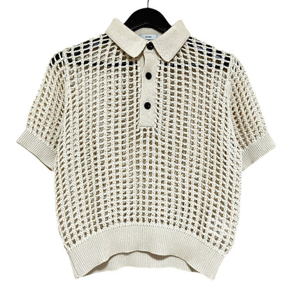ハイク CROCHETED POLO SWEATER ニットポロシャツ