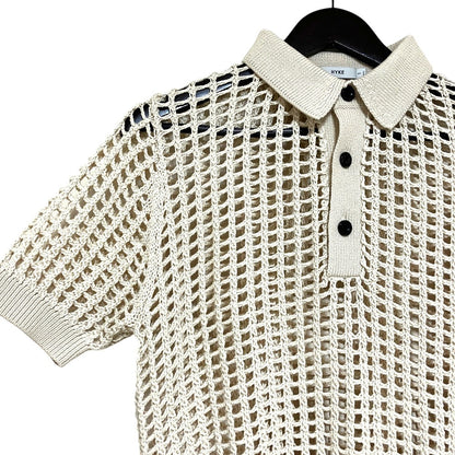 ハイク CROCHETED POLO SWEATER ニットポロシャツ