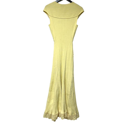 セルフポートレイト KNIT LACE INSERT MIDI DRESS ワンピース