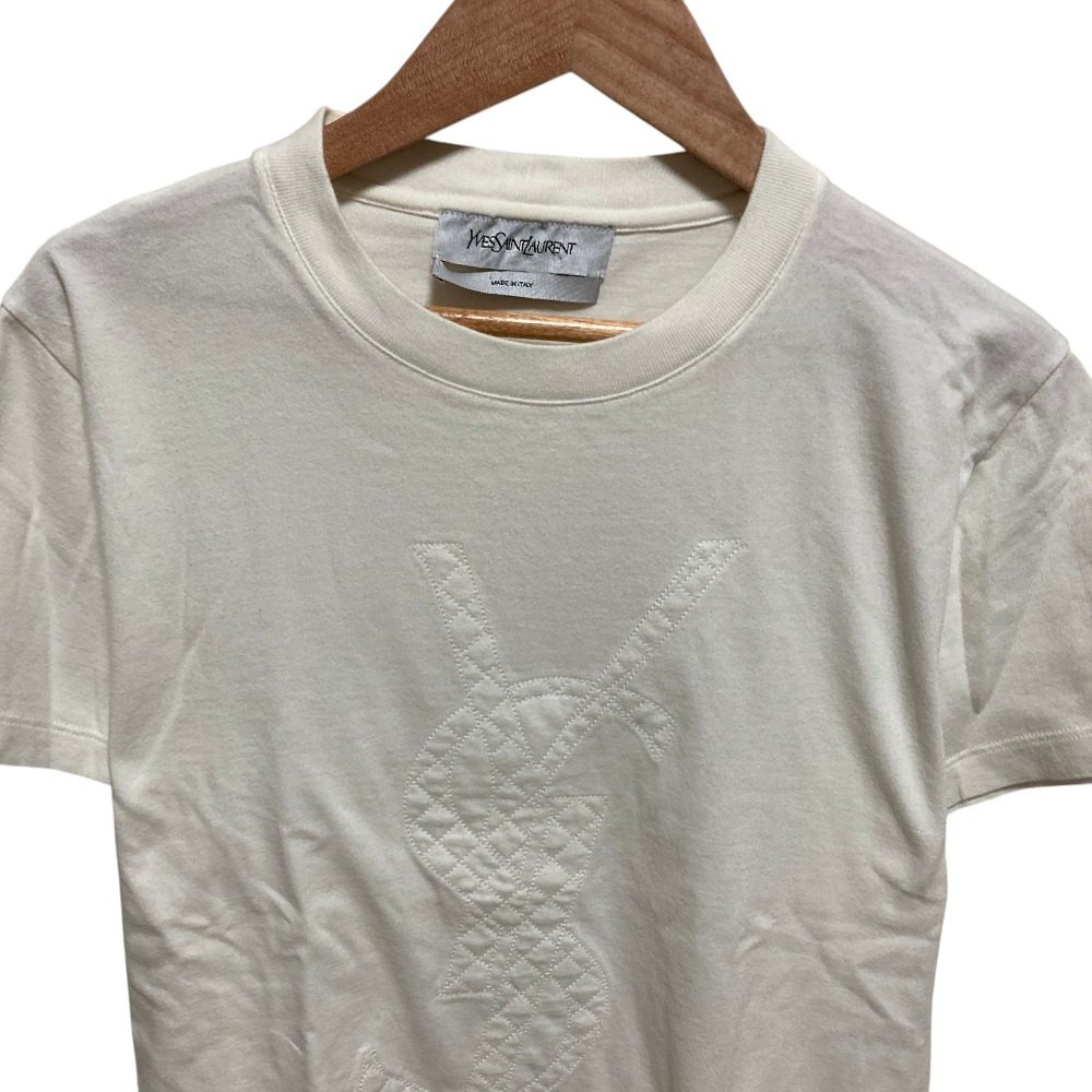 イヴサンローラン ロゴコットン半袖Tシャツ