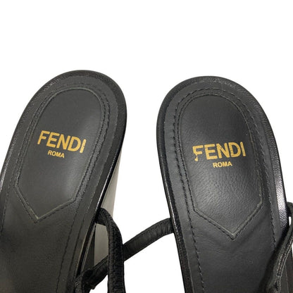 フェンディ レザー スクエアトゥサンダル