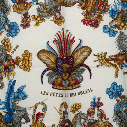 エルメス LES FETES DU ROI SOLEIL シルクカレ90