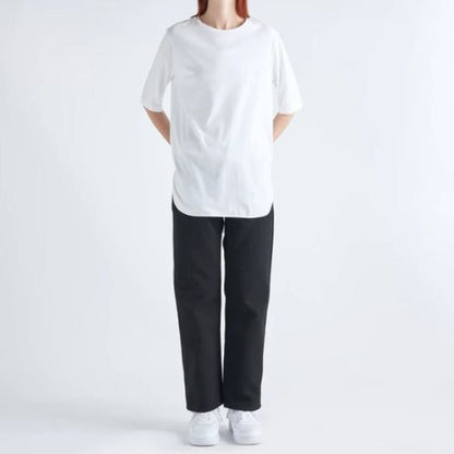 エイトン SUVIN 60/2ラウンドヘム半袖Tシャツ コットンTシャツ
