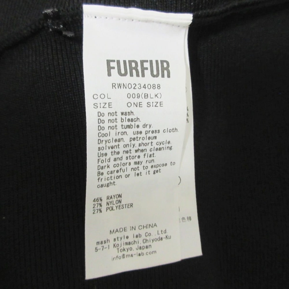 FURFUR ラッフル ミニ ドレス ニット ドレス