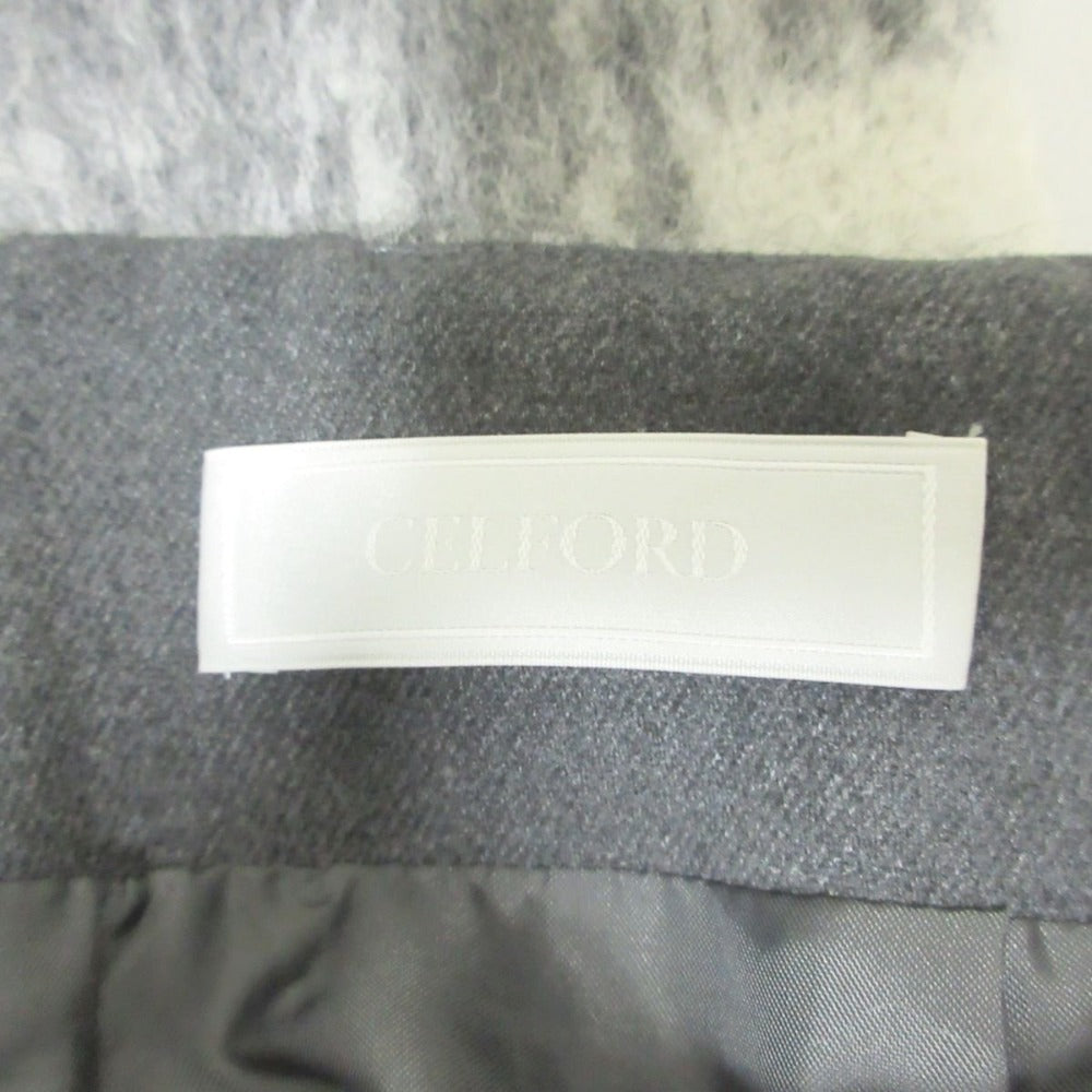 CELFORD チェック ラップ スカート ウール スカート