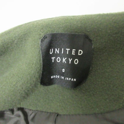 UNITED TOKYO バック チェック ノー カラー ロング コート