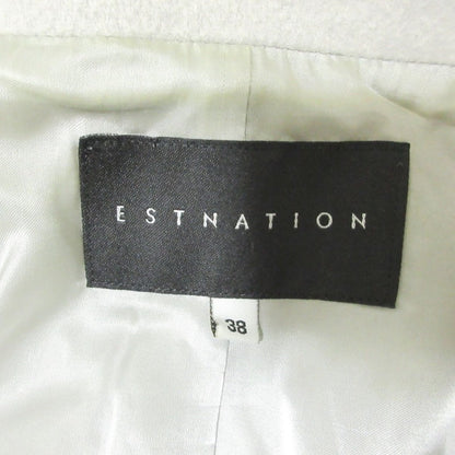 ESTNATION ビッグ カラー ベルト付き ロング コート