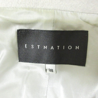 ESTNATION ビッグ カラー ベルト付き ロング コート