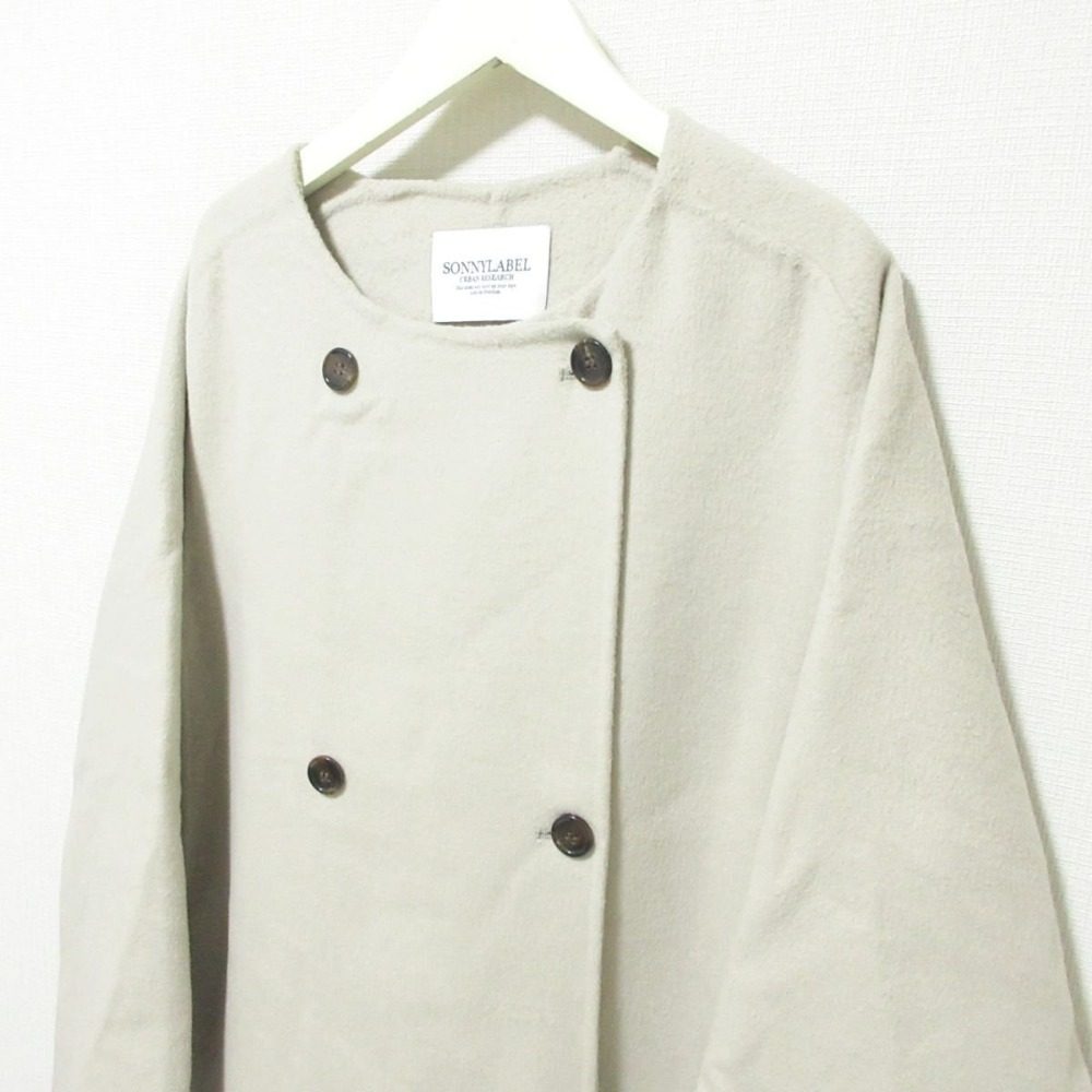 URBAN RESEARCH Sonny Label ロング ノー カラー ダブル コート