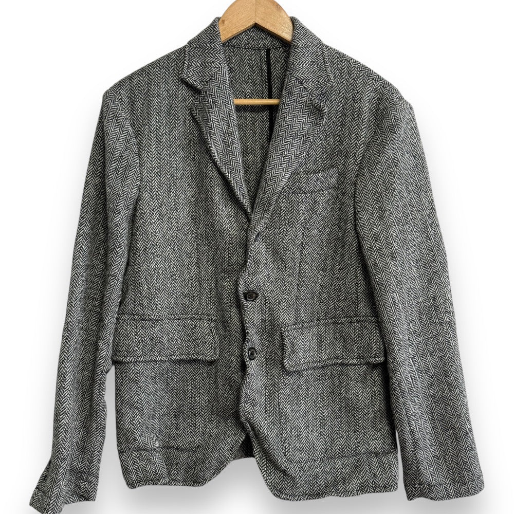 Dsquared2 エルボー パッチ ヘリンボーン テーラード ジャケット