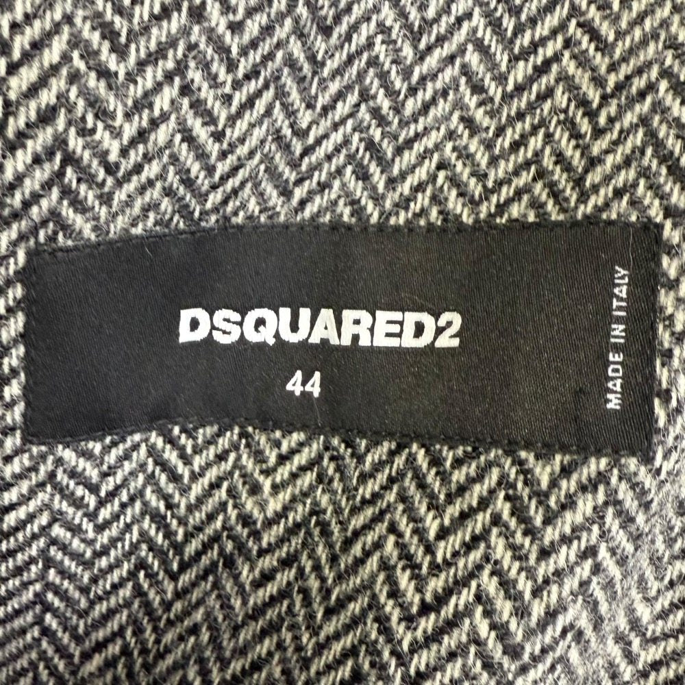 Dsquared2 エルボー パッチ ヘリンボーン テーラード ジャケット
