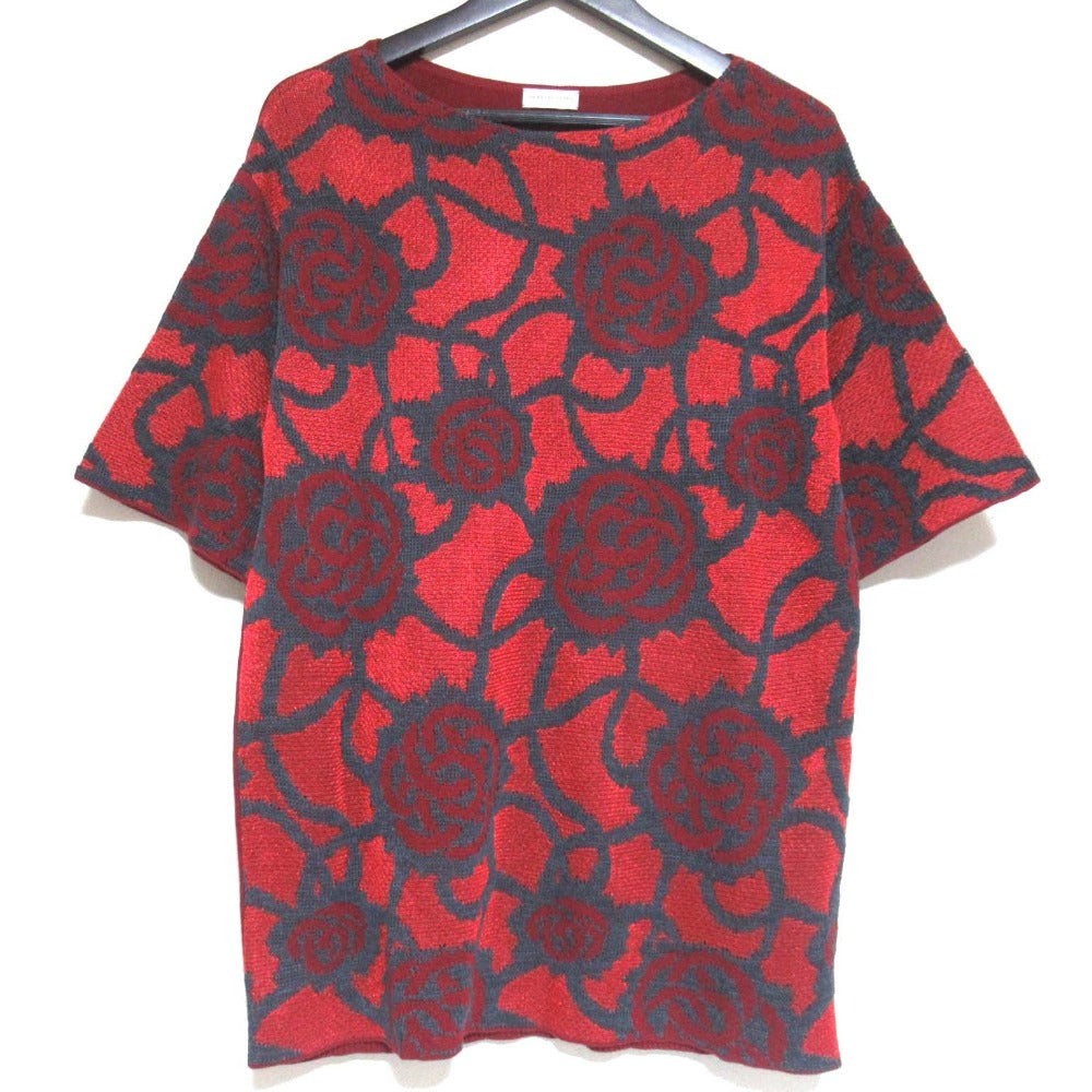 Dries Van Noten ローズ柄ニット半袖セーター