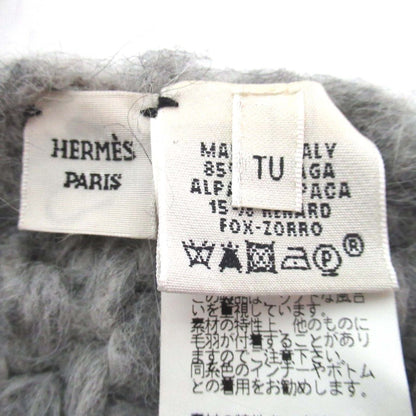 エルメス アルパカ フォックス ウール フリンジ スカーフ